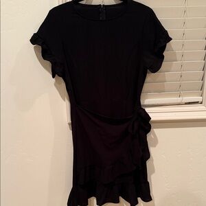 Amazon Black Ruffle Mini Dress